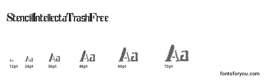 Tamaños de fuente StencilIntellectaTrashFree (103595)