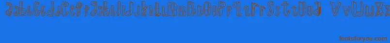 TheSuperRyal2015-Schriftart – Braune Schriften auf blauem Hintergrund