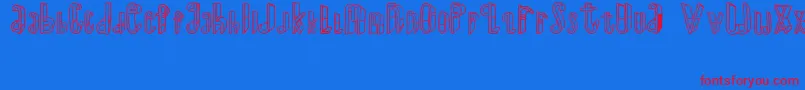 TheSuperRyal2015 Font – Red Fonts on Blue Background