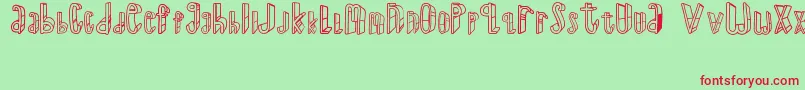 TheSuperRyal2015 Font – Red Fonts on Green Background