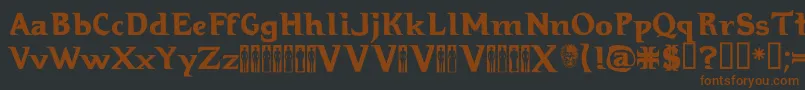 Hellraiser3 Font – Brown Fonts on Black Background