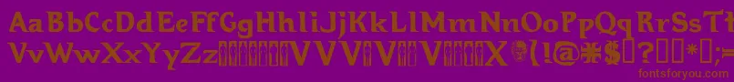 Hellraiser3 Font – Brown Fonts on Purple Background