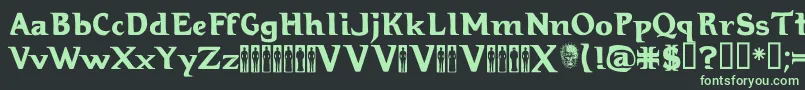 Hellraiser3 Font – Green Fonts on Black Background