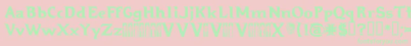 Hellraiser3 Font – Green Fonts on Pink Background