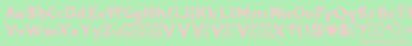 Hellraiser3 Font – Pink Fonts on Green Background