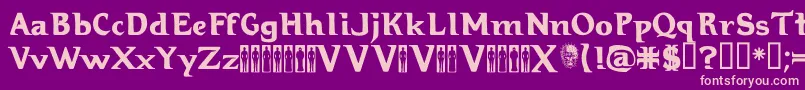 Hellraiser3 Font – Pink Fonts on Purple Background