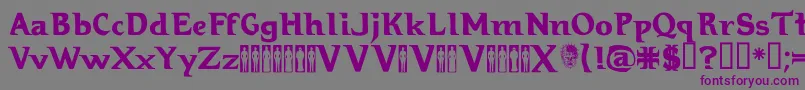 Hellraiser3 Font – Purple Fonts on Gray Background