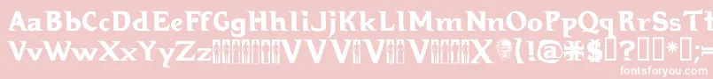 フォントHellraiser3 – ピンクの背景に白い文字