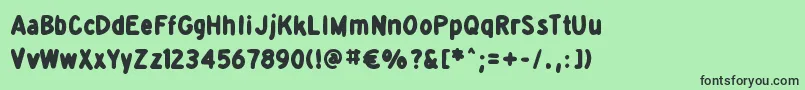 Detourdork Font – Black Fonts on Green Background