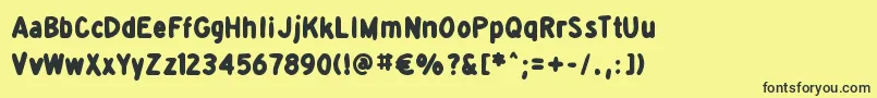 Detourdork Font – Black Fonts on Yellow Background