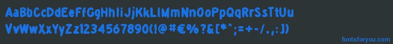 Detourdork Font – Blue Fonts on Black Background