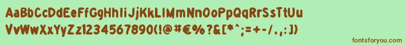 Detourdork Font – Brown Fonts on Green Background