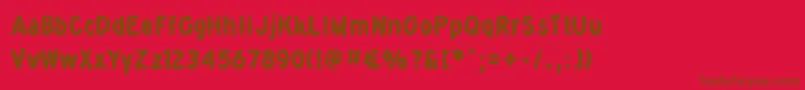 Detourdork Font – Brown Fonts on Red Background