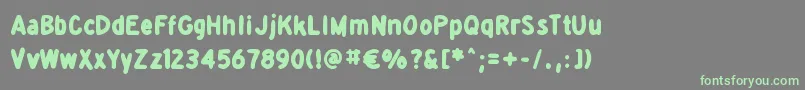 Detourdork Font – Green Fonts on Gray Background