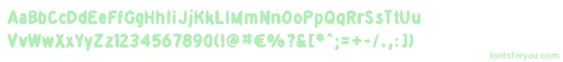 Detourdork Font – Green Fonts on White Background