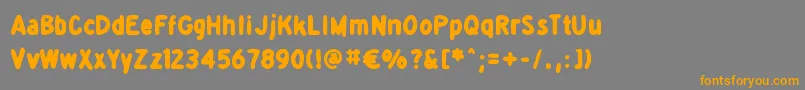 Detourdork Font – Orange Fonts on Gray Background