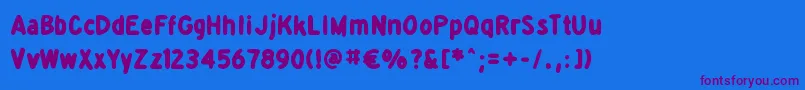 Detourdork Font – Purple Fonts on Blue Background