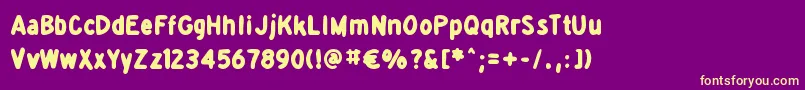 Detourdork Font – Yellow Fonts on Purple Background