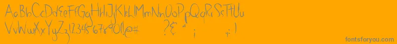 SharpieSeb Font – Gray Fonts on Orange Background