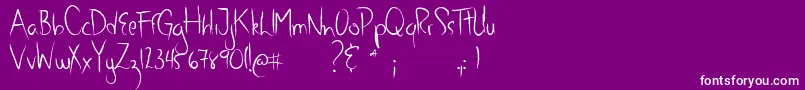 SharpieSeb Font – White Fonts on Purple Background