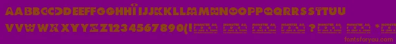 MonsterAg Font – Brown Fonts on Purple Background