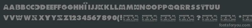 MonsterAg Font – Gray Fonts on Black Background