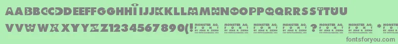 MonsterAg Font – Gray Fonts on Green Background