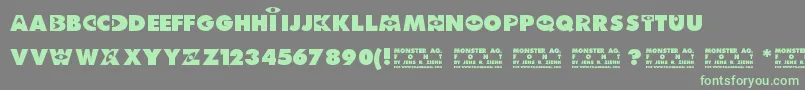 fuente MonsterAg – Fuentes Verdes Sobre Fondo Gris