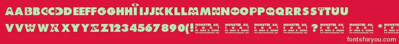 フォントMonsterAg – 赤い背景に緑の文字