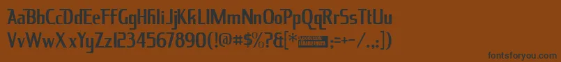 Kingrich Font – Black Fonts on Brown Background