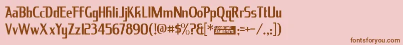 Kingrich Font – Brown Fonts on Pink Background