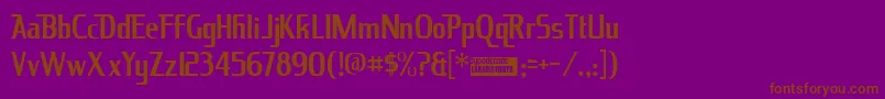 Kingrich Font – Brown Fonts on Purple Background