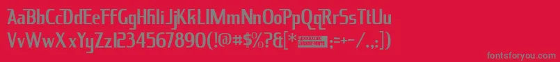 Kingrich Font – Gray Fonts on Red Background