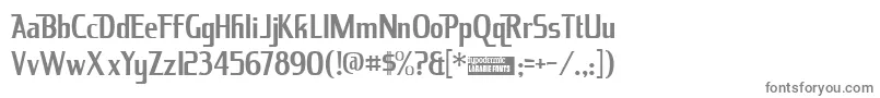 フォントKingrich – 白い背景に灰色の文字