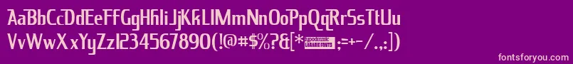 Kingrich Font – Pink Fonts on Purple Background