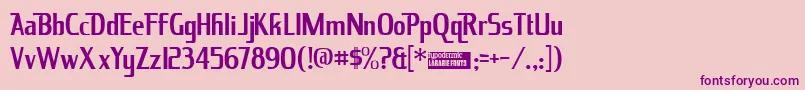 Шрифт Kingrich – фиолетовые шрифты на розовом фоне