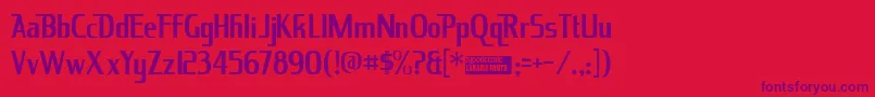 Kingrich Font – Purple Fonts on Red Background