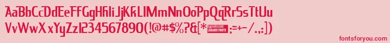 Kingrich Font – Red Fonts on Pink Background