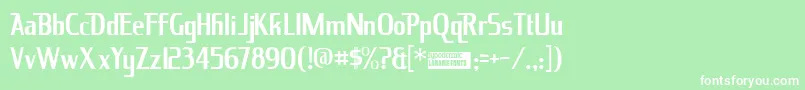 Kingrich Font – White Fonts on Green Background
