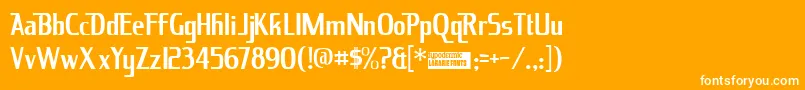 Kingrich Font – White Fonts on Orange Background