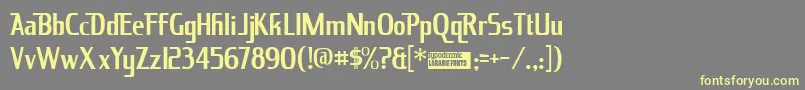 Kingrich Font – Yellow Fonts on Gray Background