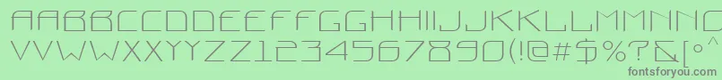 フォントProunNormal – 緑の背景に灰色の文字