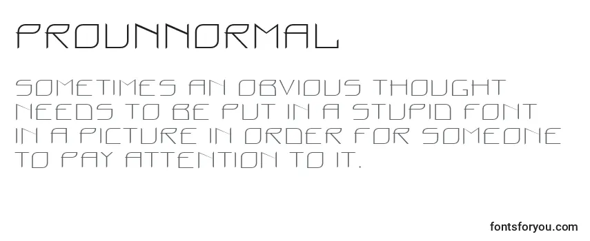 Обзор шрифта ProunNormal