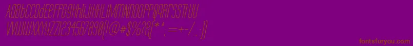 LabtopUnicaseItalic-Schriftart – Braune Schriften auf violettem Hintergrund