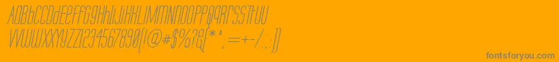 LabtopUnicaseItalic-Schriftart – Graue Schriften auf orangefarbenem Hintergrund