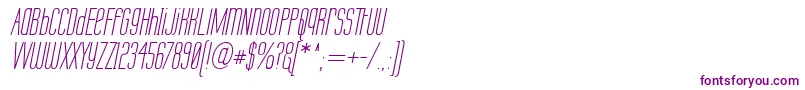 LabtopUnicaseItalic Font – Purple Fonts on White Background