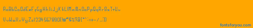 フォントBigHead – オレンジの背景に青い文字
