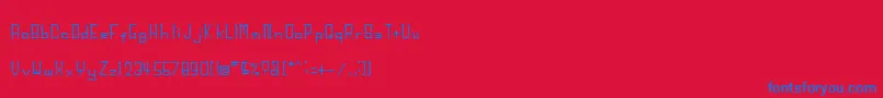 BigHead-fontti – siniset fontit punaisella taustalla