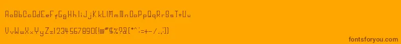 フォントBigHead – オレンジの背景に茶色のフォント
