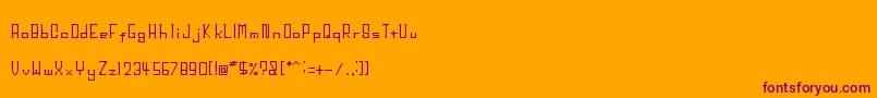 BigHead Font – Purple Fonts on Orange Background